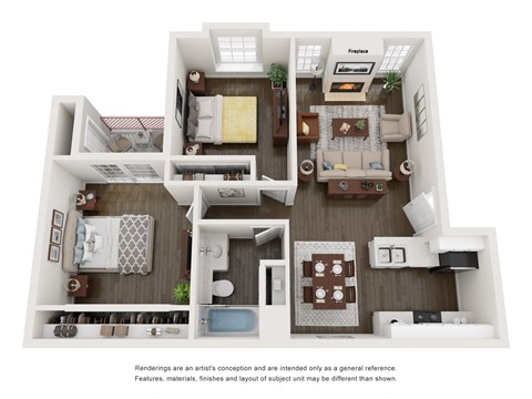 bedroom floor plan an open concept layout with a large closet and a balcony